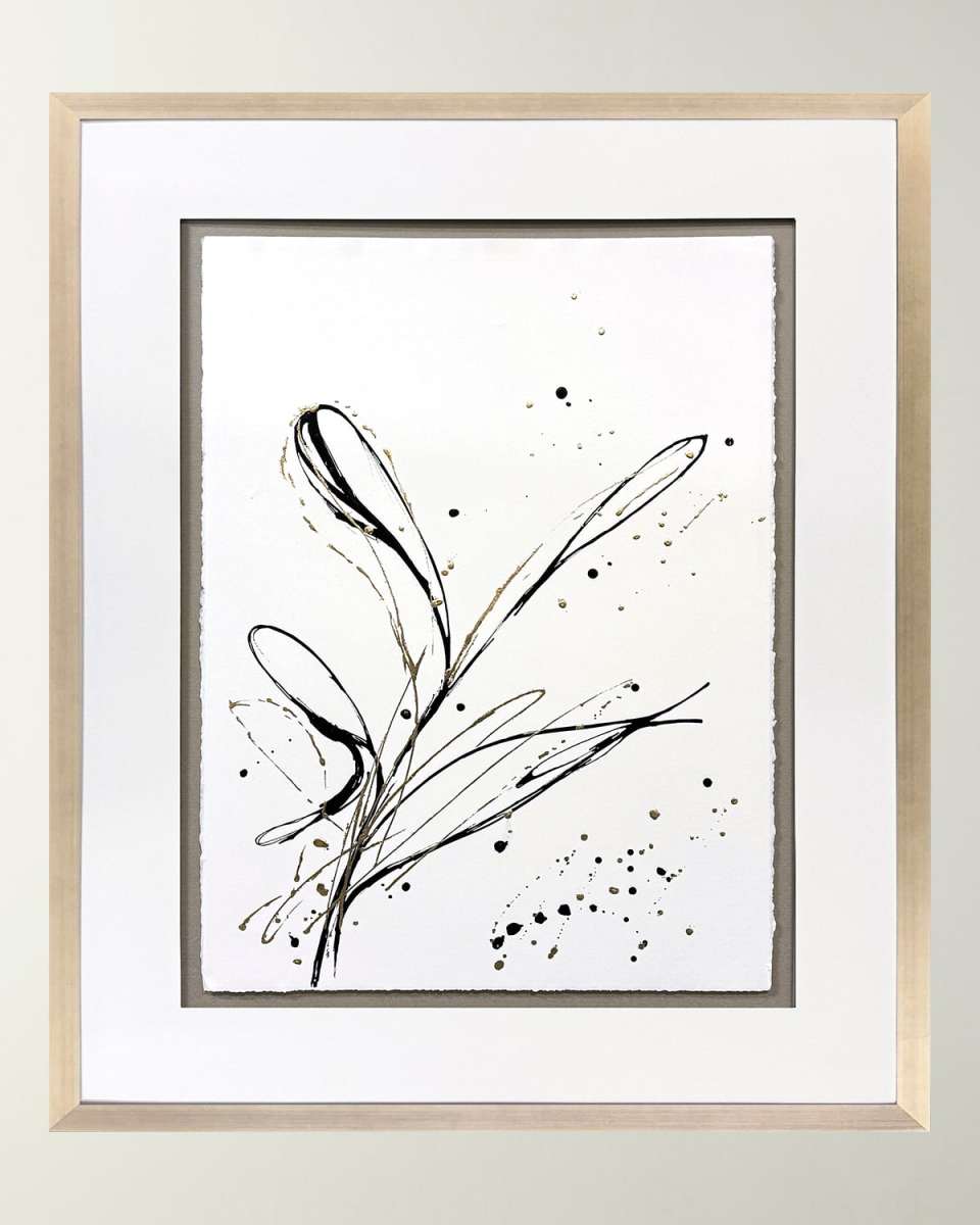 "Floral Splash I" Framed Giclee on Paper